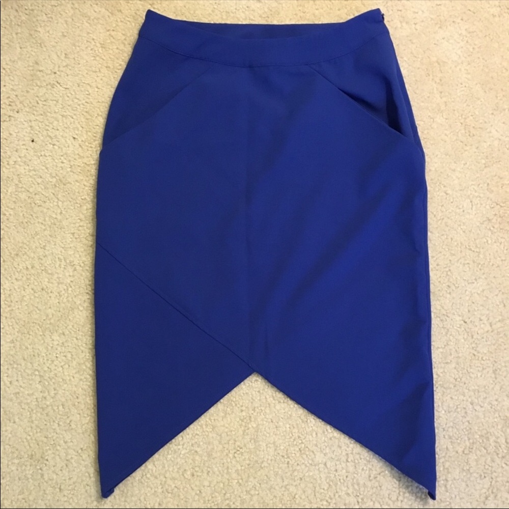 Tobi Asymmetrical Pencil Skirt with Pockets EUC